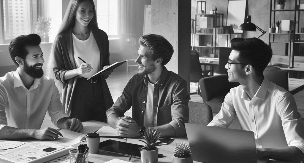 Collaboration dans un centre de Coroking BLACK OFFICE de Bruxelles