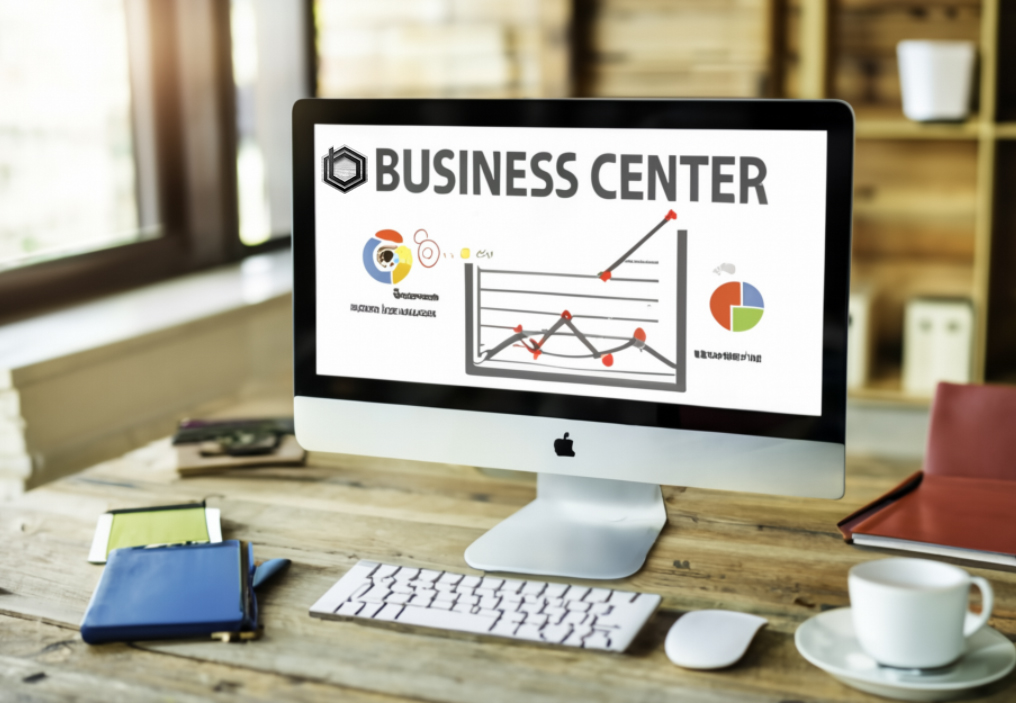 Ordinateur du Business Center pour domicialisation entreprise à Bruxelles - Black-Office