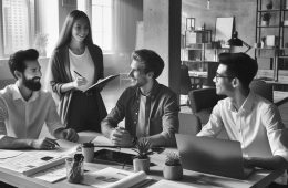 Collaboration dans un centre de Coroking BLACK OFFICE de Bruxelles